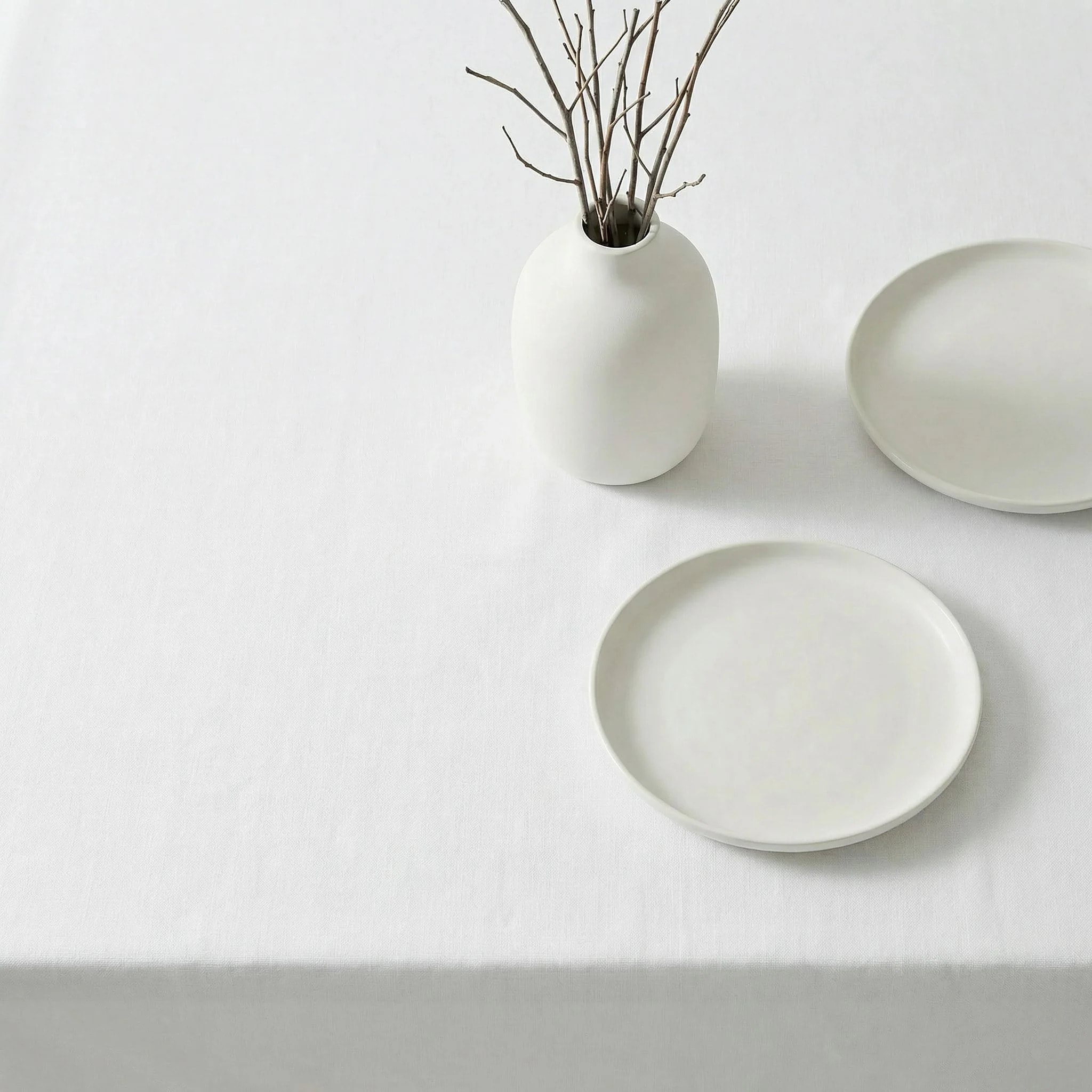 Nappe antitache au toucher tissu imperméable Blanc