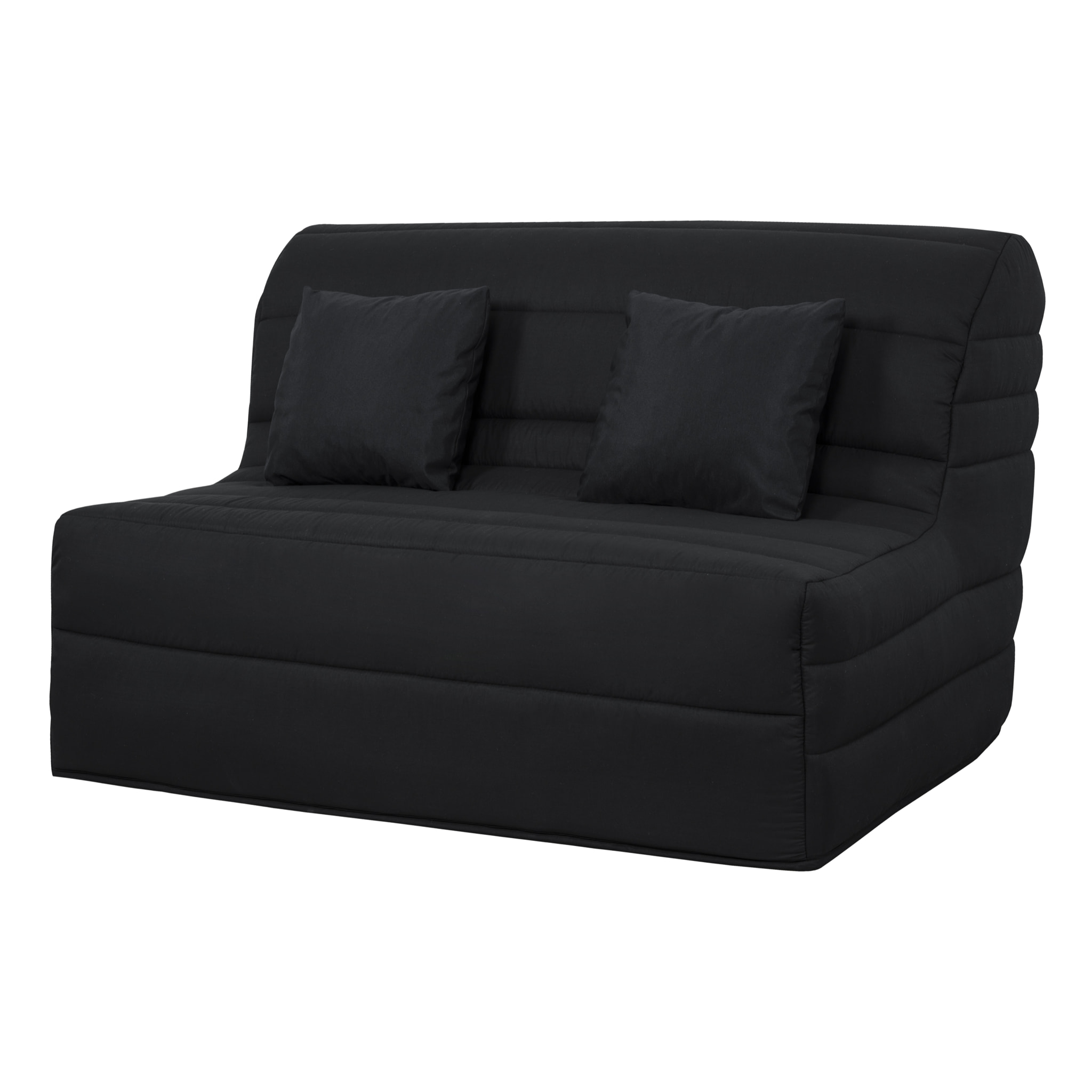 Banquette BZ ORLANDO 140 x 190, matelas Dunlopillo, pearl noir