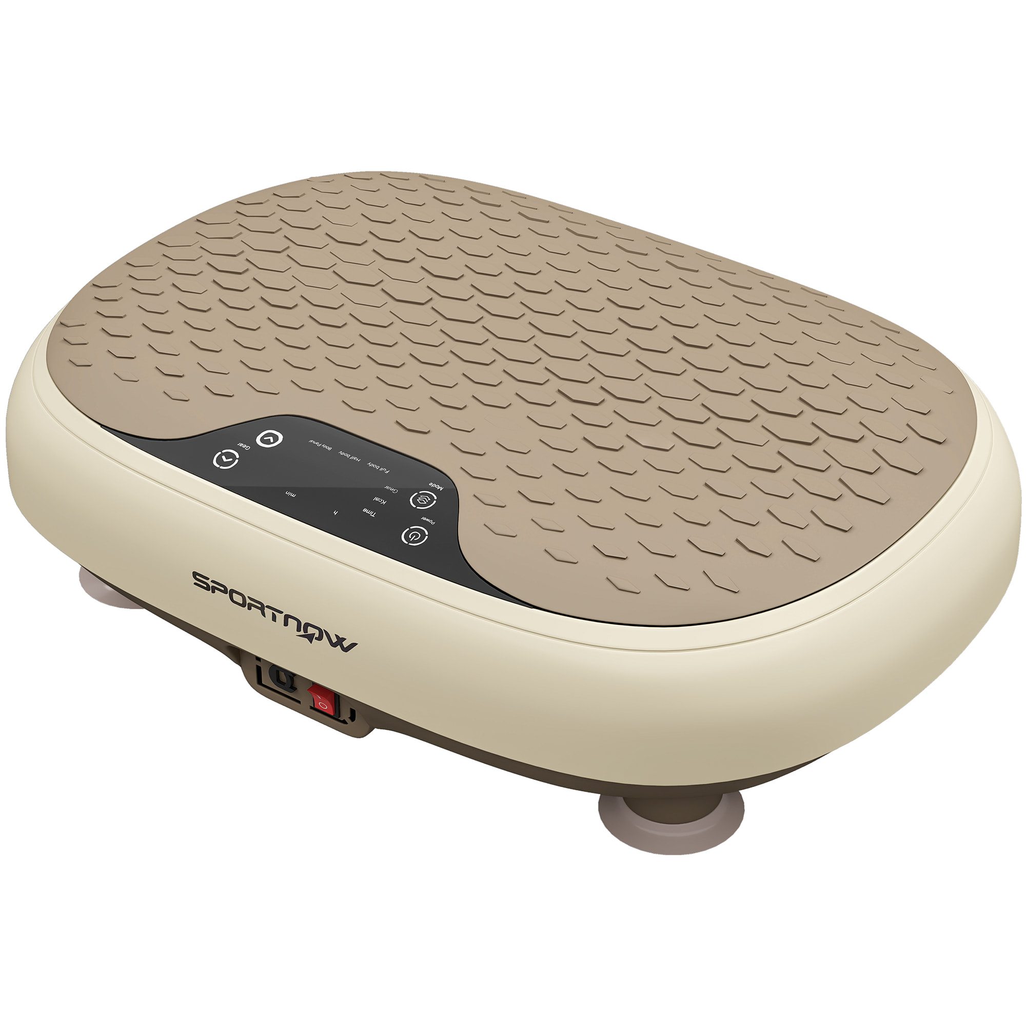 Plateforme vibrante oscillante 20 niveaux d'intensité 3 prog. écran LED télécommande beige