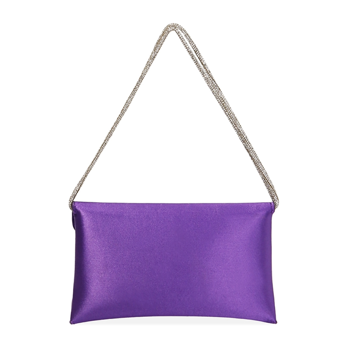 Borsa a tracolla viola in raso