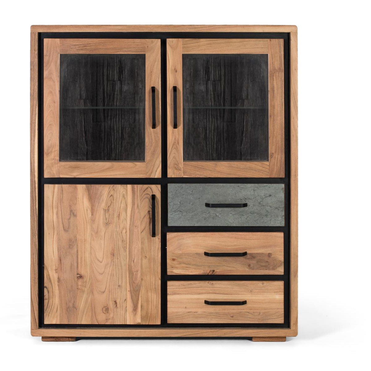 Aparador de Madera de Acacia Estilo Industrial Moderno