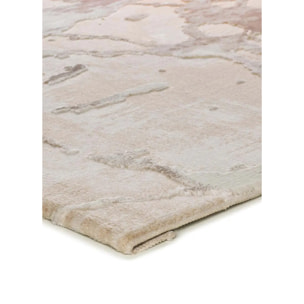 ORIS Alfombra efecto marmol con relieve beige, varias medidas disponibles.