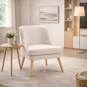 Fauteuil scandinave – Assise confortable – Style épuré