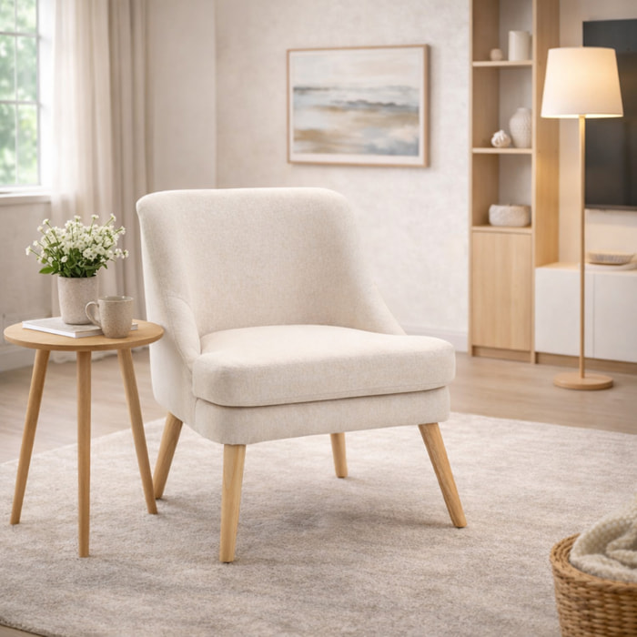 Fauteuil scandinave – Assise confortable – Style épuré