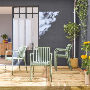 Fauteuil de jardin plastique (lot de 4) AGATHE FAUTEUILS