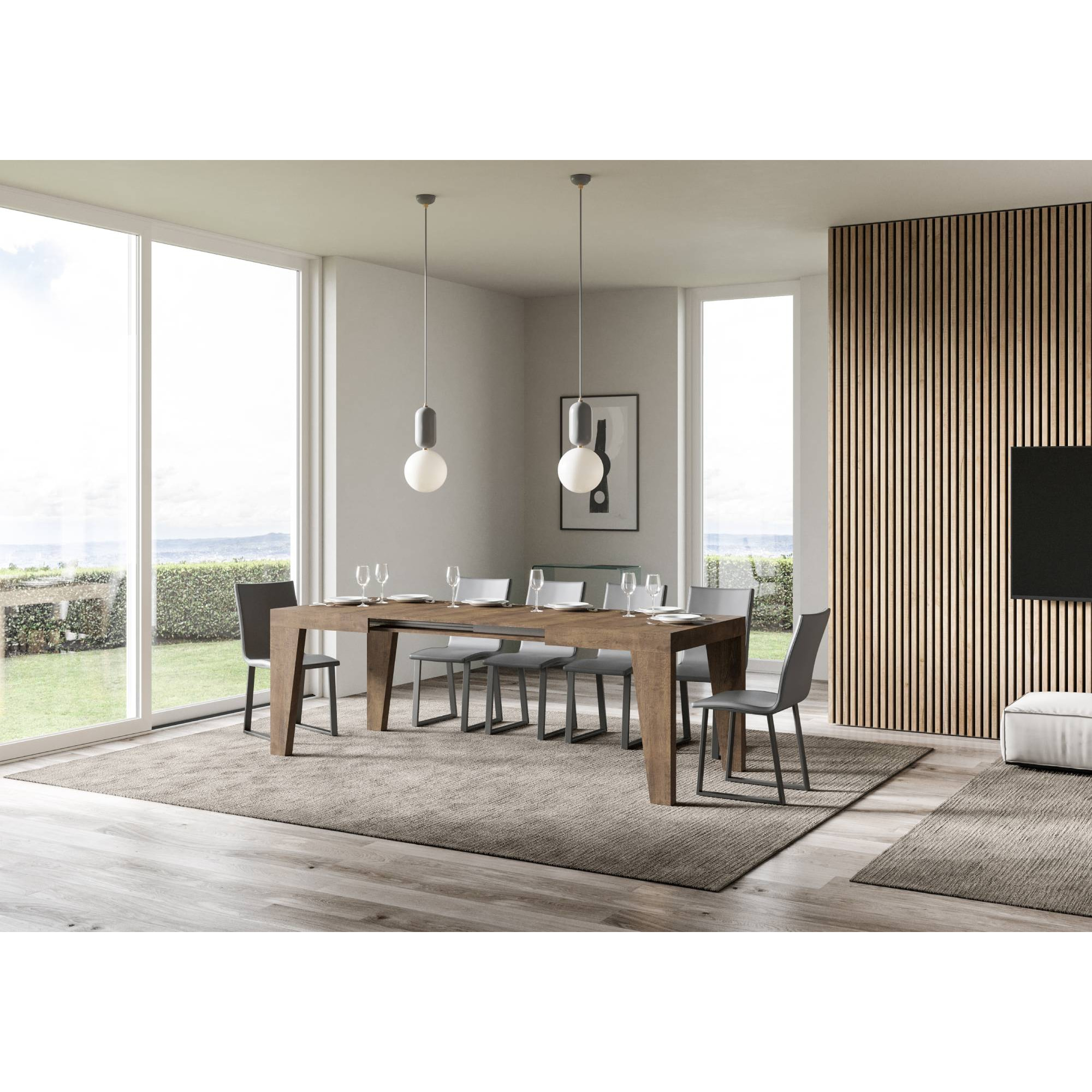 Tavolo allungabile 90x140/400 cm Naxy noce