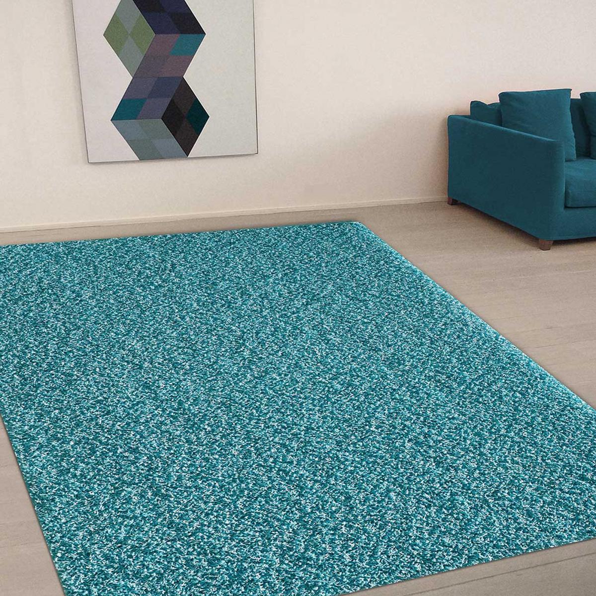 Tapis shaggy tissé motif uni DOSU