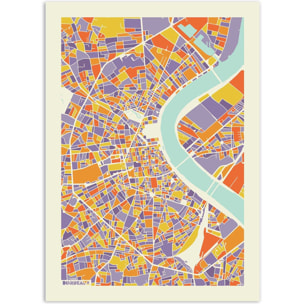 Affiche - Bordeaux Rainbow map - Muzungu