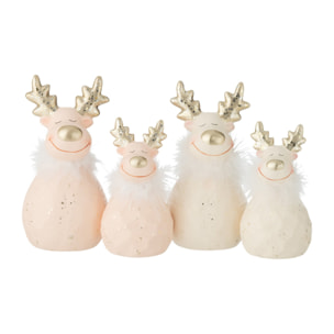 J-Line figurine Renne - céramique - mix - large - 2 pièces