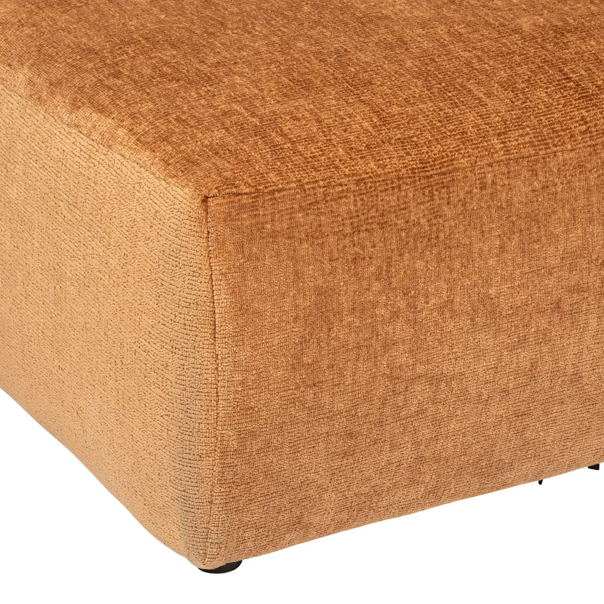 Pouf "Mavuno" en velours 87x93cm gris