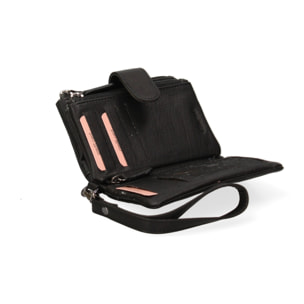 Portafoglio donna in vera pelle - Modello False - Casual - 13.5 x 10.0 x 3.0 cm
