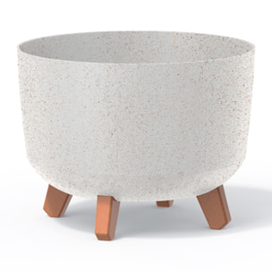 Macetero color blanco roto,sin depósito , colección gracia de 28,5 x 28,5 x 22 cm, capacidad de 9,8 l.