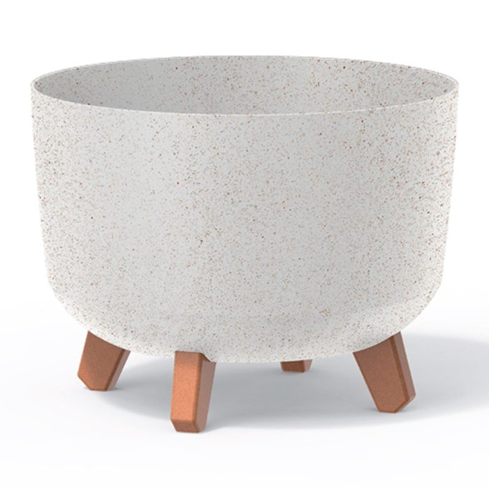 Macetero color blanco roto,sin depósito , colección gracia de 28,5 x 28,5 x 22 cm, capacidad de 9,8 l.