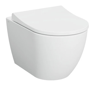 Pack WC Bati-support Geberit Duofix + WC sans bride Vitra S60 + Abattant SoftClose + Plaque Blanche (S60Geb3)