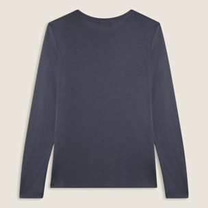 T-shirt donna lunga con spacchi e grafica brillante