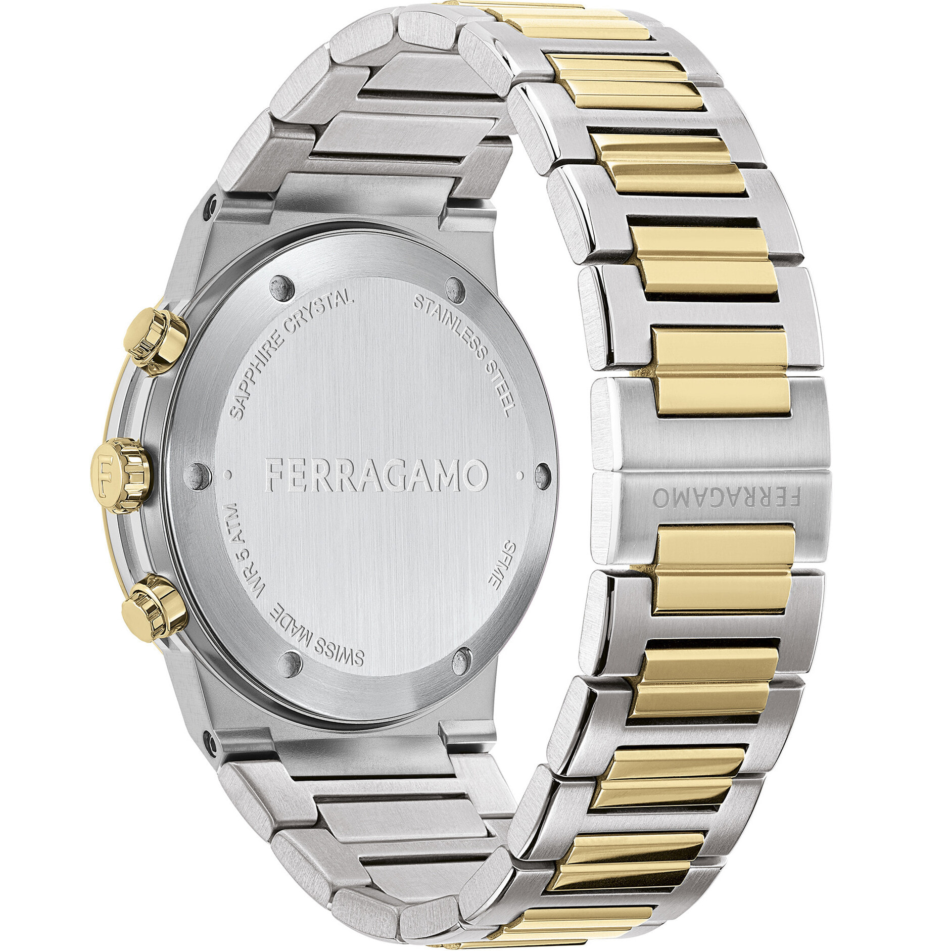 Ferragamo Quartz Chronograph Watch Me-Ferragamo Sapphire Chr