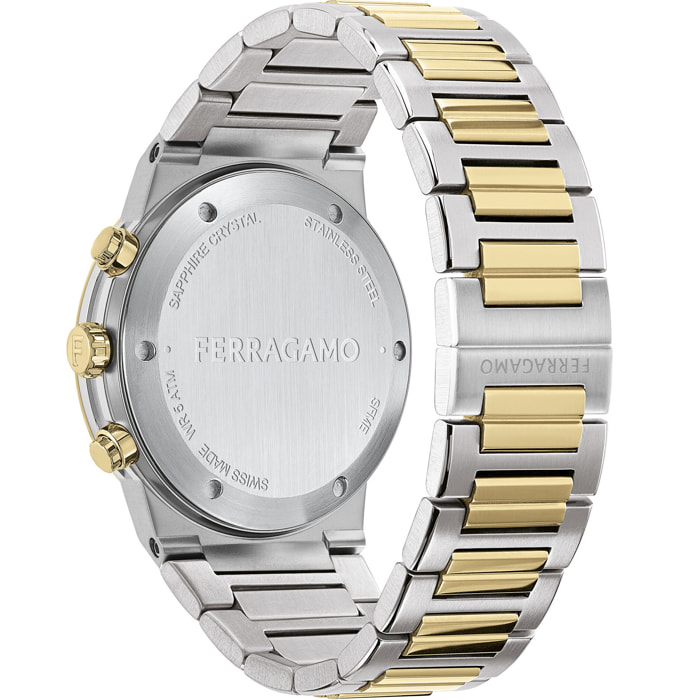 Ferragamo Quartz Chronograph Watch Me-Ferragamo Sapphire Chr