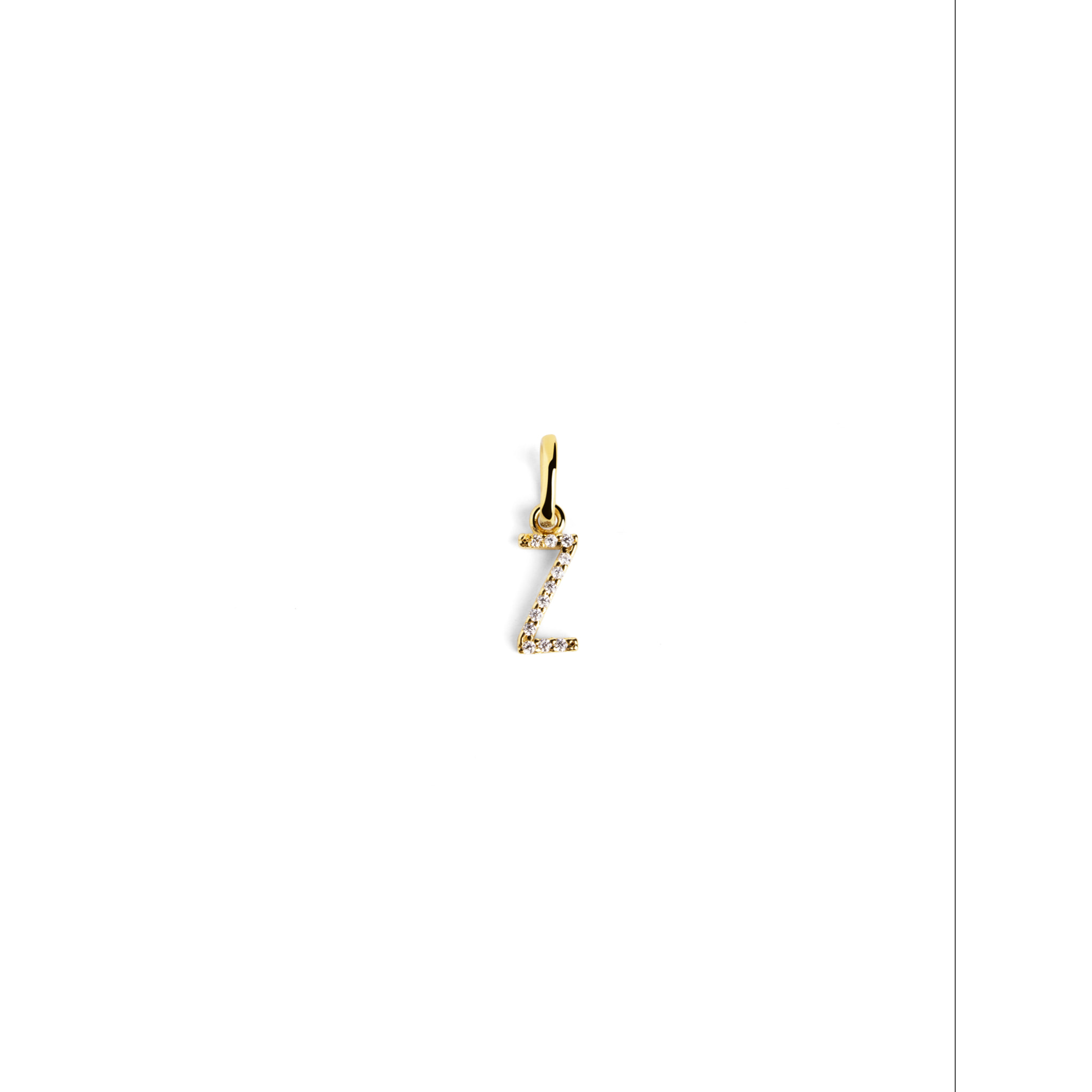 Charm Letter Spark Argento Placcato Oro