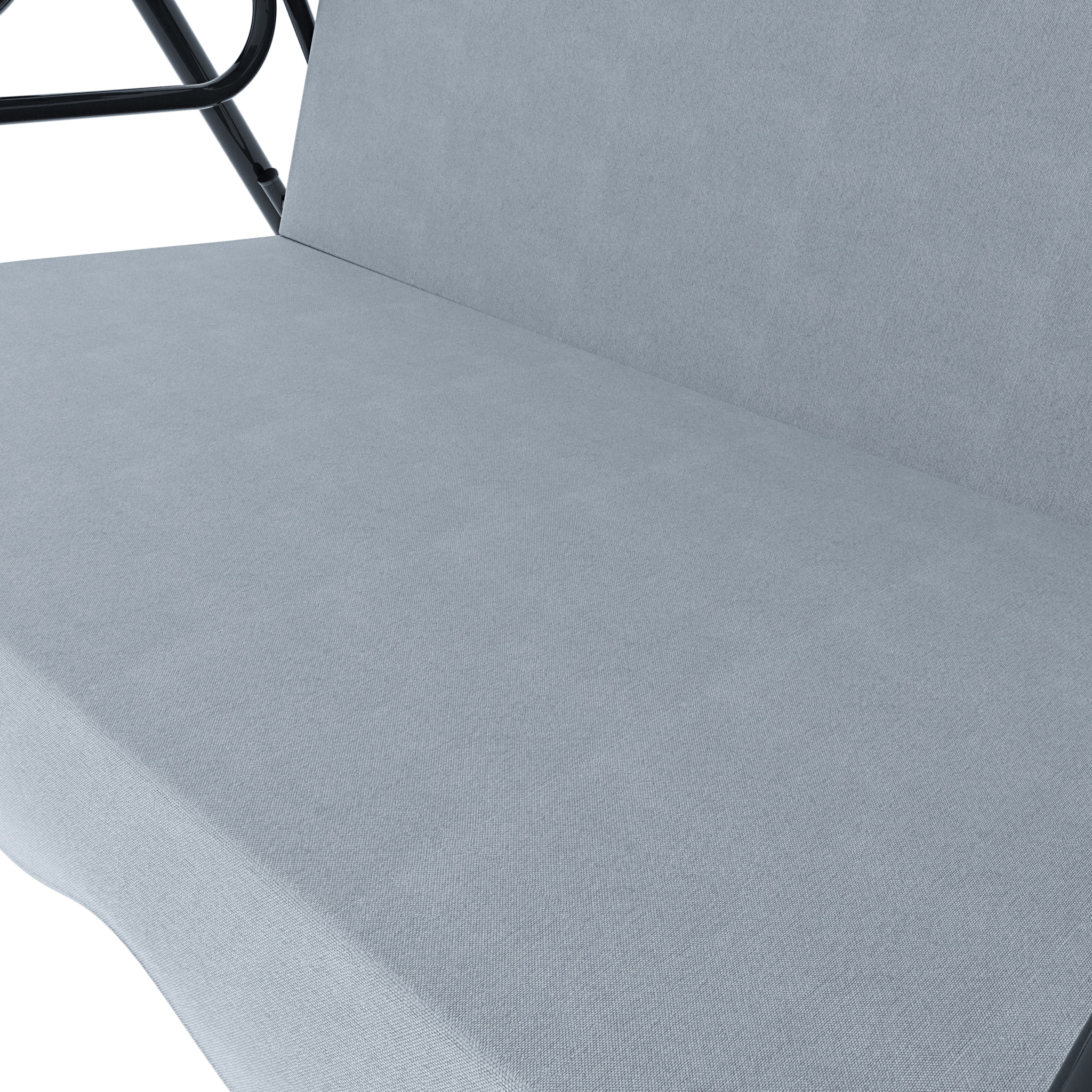 Dondolo 3 Posti Algarve Con Tettuccio Parasole Regolabile Cuscini Imbottiti Struttura Robusta In Acciaio Da Giardino 170 x 110 x 153 cm Grigio