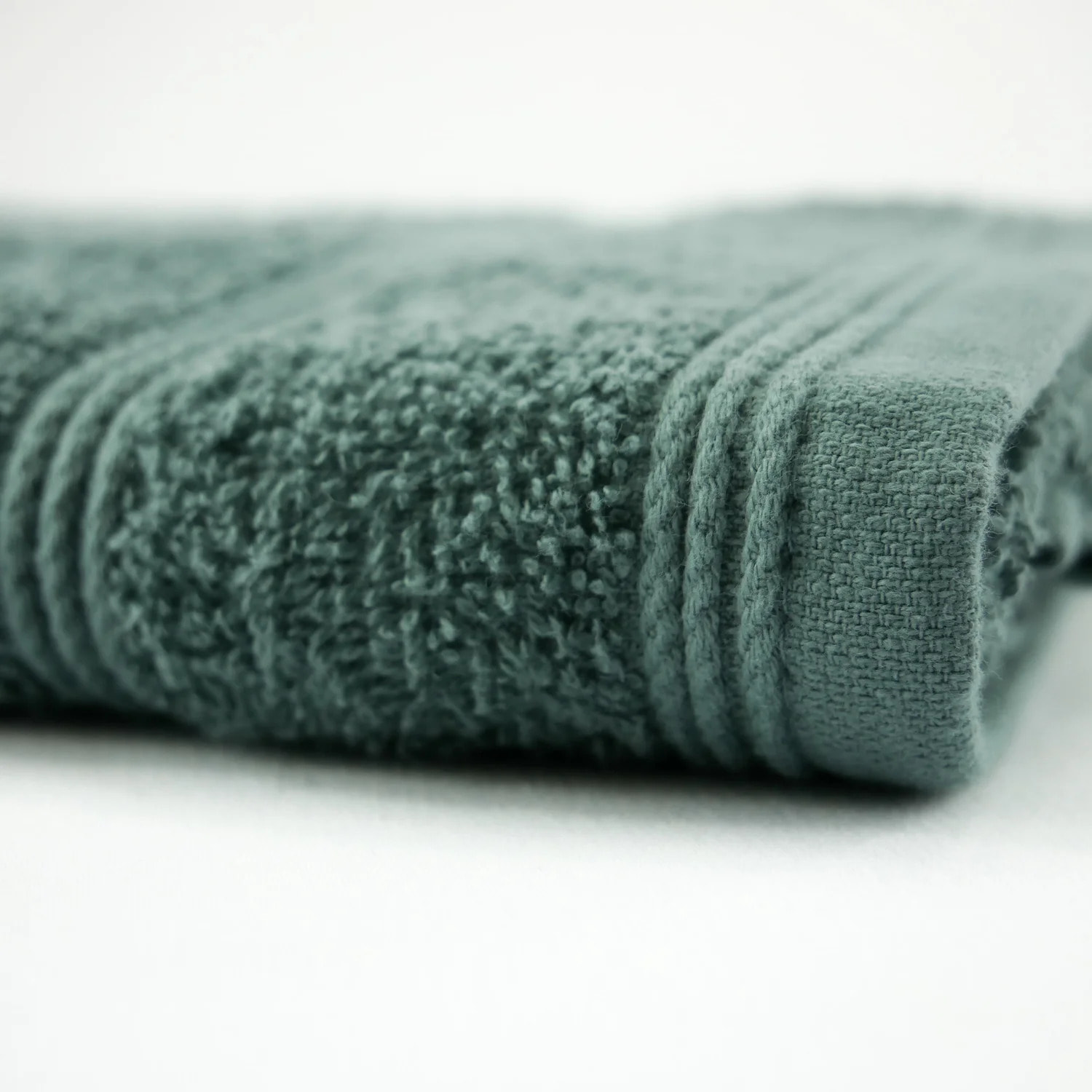 Serviette de toilette - Grand Bain Gris vert - 350g/m²