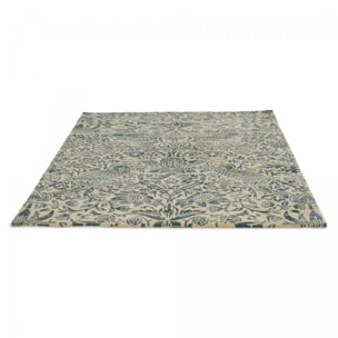 Tapis salon et chambre fait à la main en laine motif floral OLHA