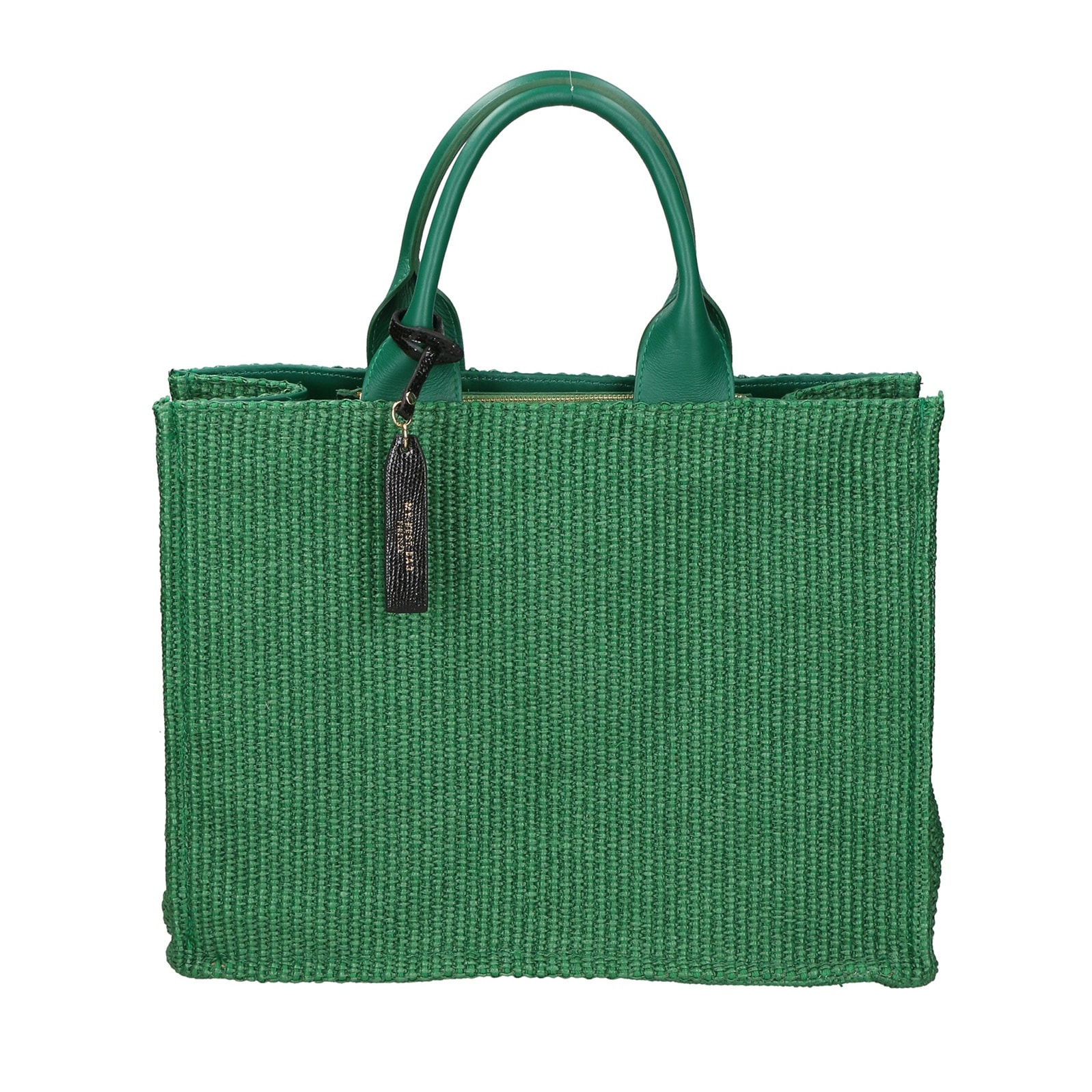 Borsa a mano da donna - Modello False - Misto pelle e tessuto - 31.0 x 41.5 x 15.5 cm