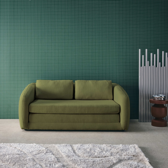 Canapé convertible 2 places tissu chenille  TWIST