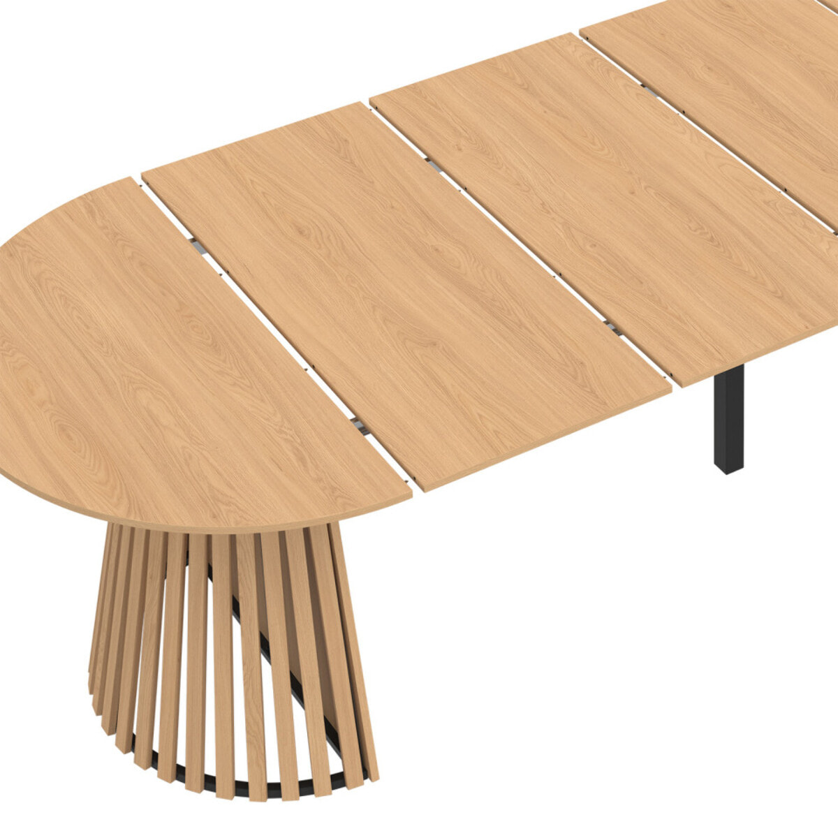 Table à manger ronde extensible Camélia Ø110-300cm