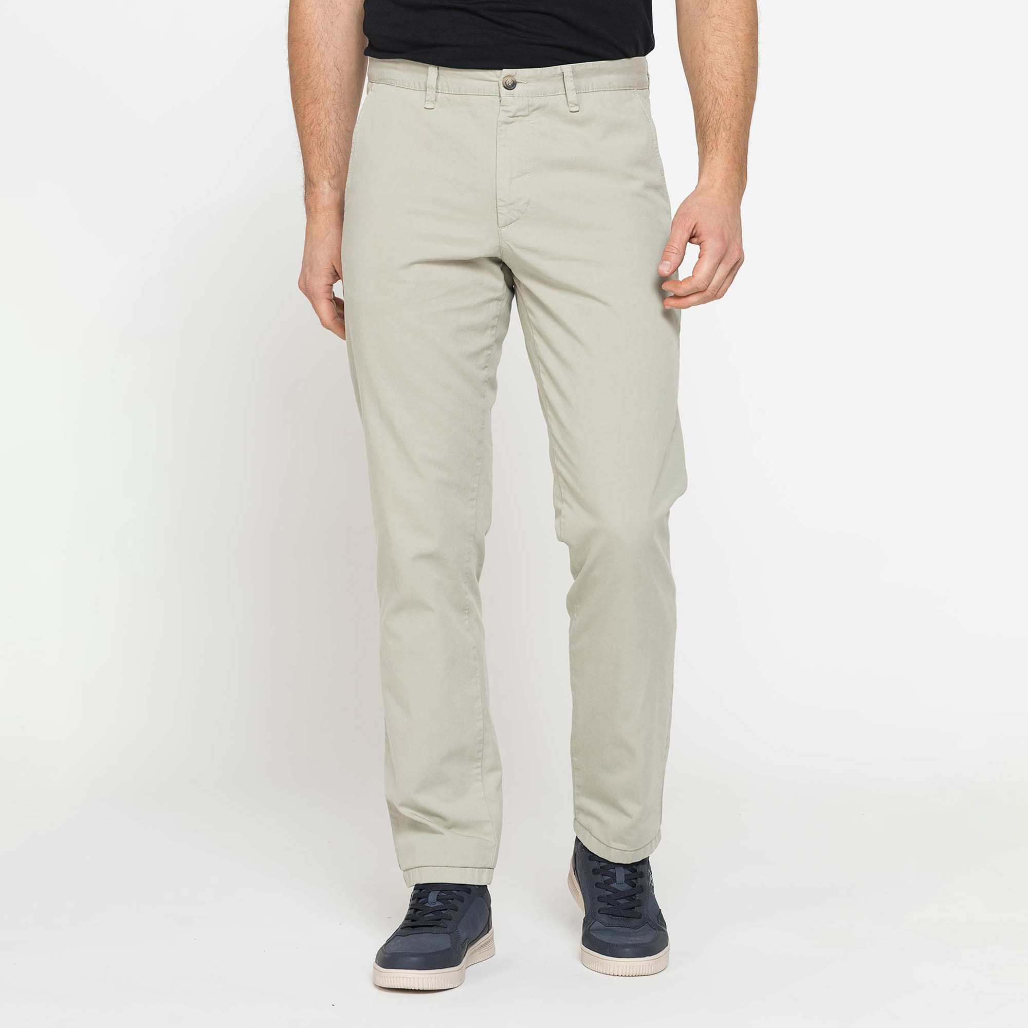 PANTALONE CHINO DA UOMO IN GABARDINA LEGGERA DI COTONE