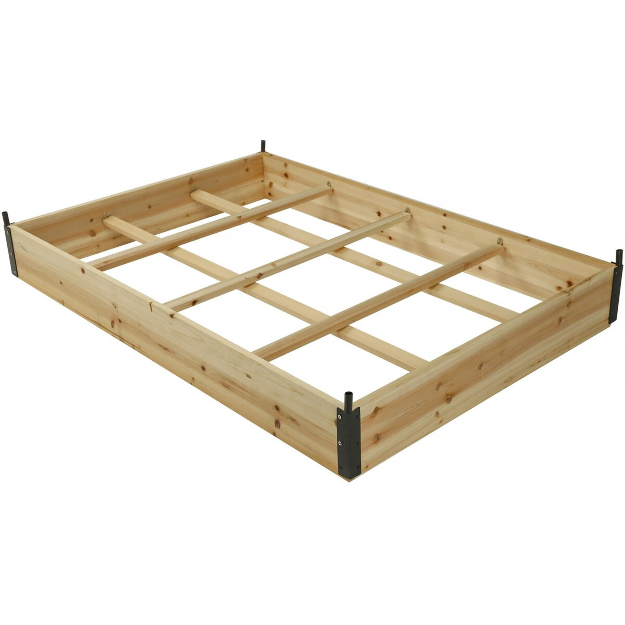 Carré potager en bois "Muscari" - 116 x 81 x 67,5 cm - avec housse serre châssis