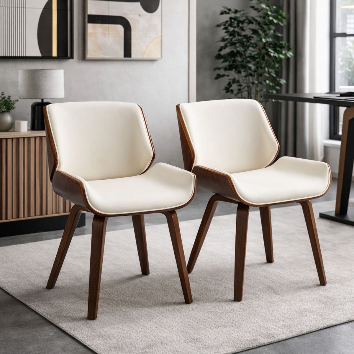 Lot de 2 chaises – Esprit vintage – Idéal salle à manger