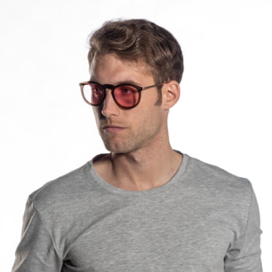 Gafas de sol OCEAN BERLIN - Marrón transparente / Rosa y patillas de metal dorado mate con patillas doradas