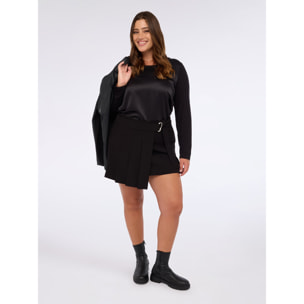 Fiorella Rubino - Camiseta bimatérica de manga larga - Negro