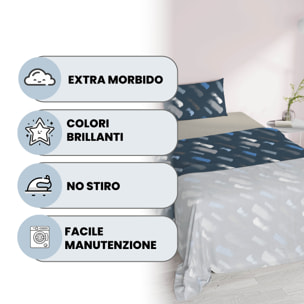 COMPLETO LETTO FANTASY, 100% Microfibra - GESSETTI