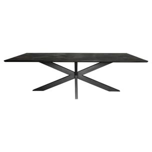 Table à manger noire en bois de manguier 200 cm ALVERA