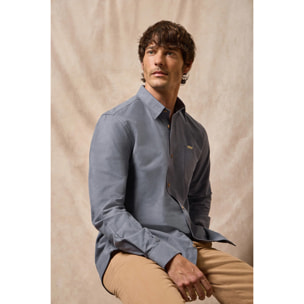 Camisa oxford Cambridge azul con bolsillo y detalle Polo Club