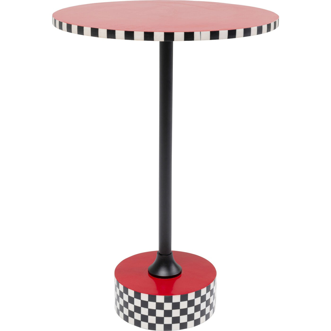 Table d'appoint Domero Checkers 40cm rouge Kare Design