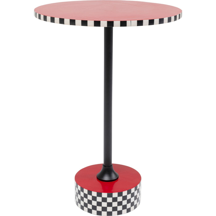 Table d'appoint Domero Checkers 40cm rouge Kare Design