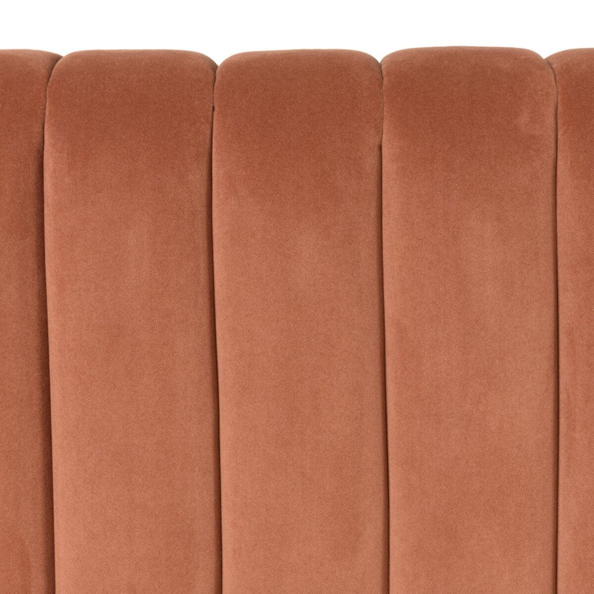ARTHUR - Tête de lit rembourrée pour lits 140/160cm velours orange