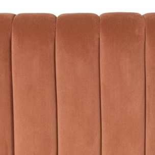 ARTHUR - Tête de lit rembourrée pour lits 140/160cm velours orange