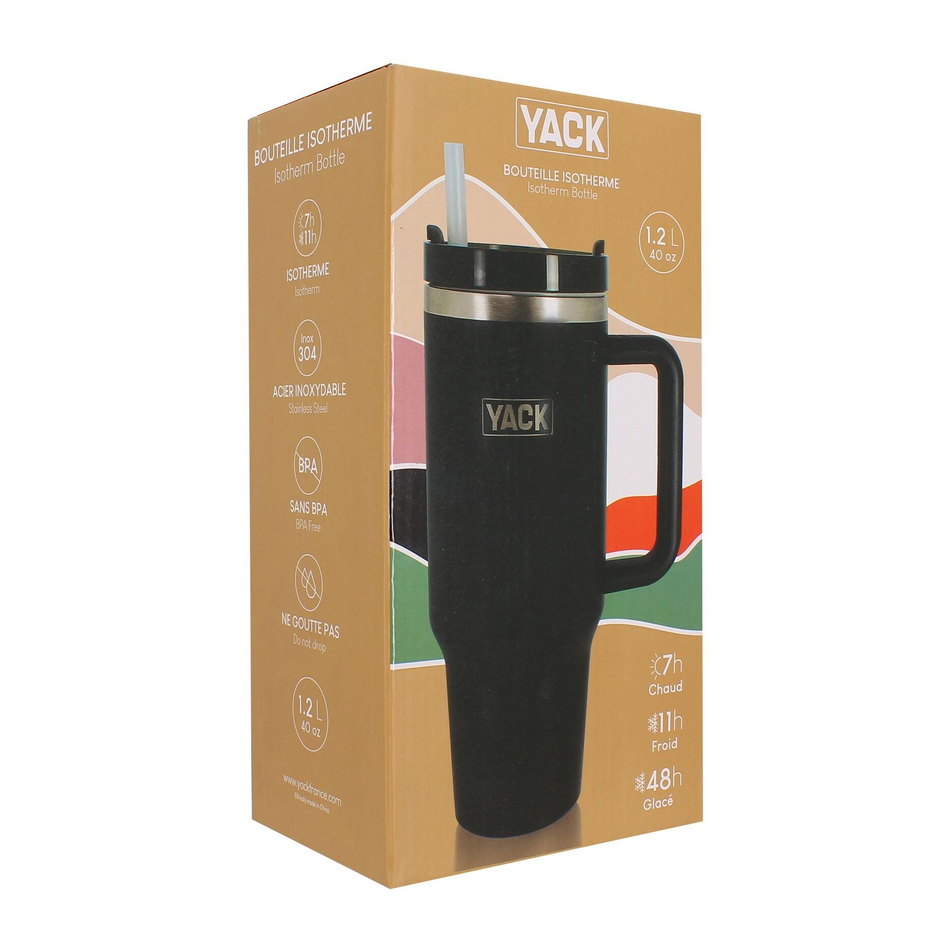 Gobelet isotherme noir 1,2L