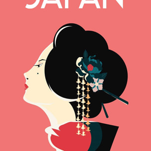 Affiche voyage Japon et tradition Affiche sous cadre noir