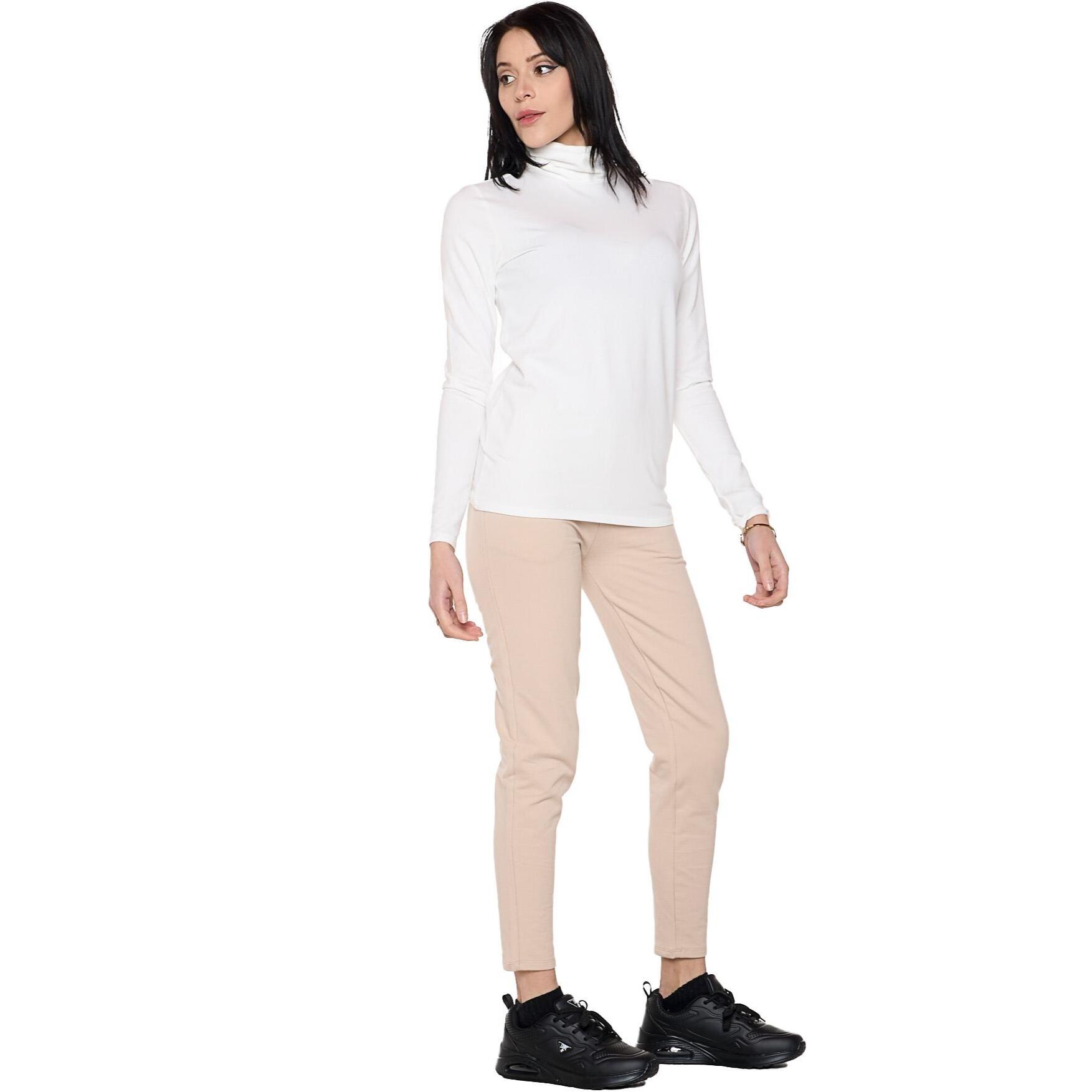 Camiseta de manga larga con cuello alto para mujer "Never Without"