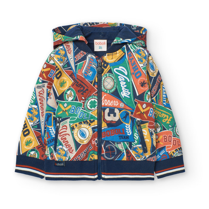 Chaqueta felpa estampada de bebé -BCI