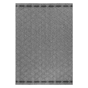 PATARA - Tapis intérieur/extérieur motif losange gris - PAT4953GRI