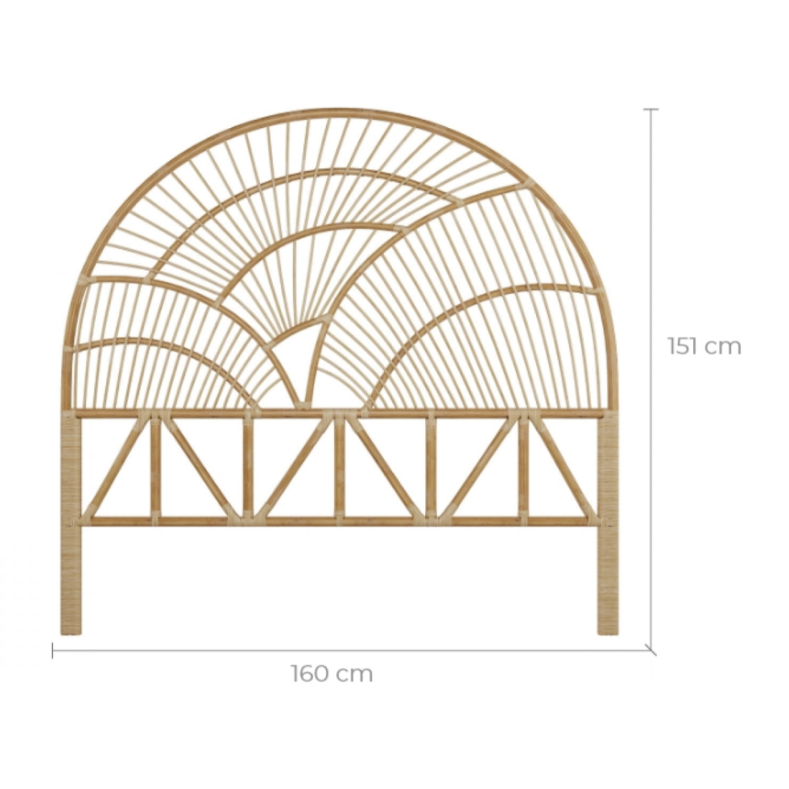 Tête de lit Séléné en rotin 160 cm