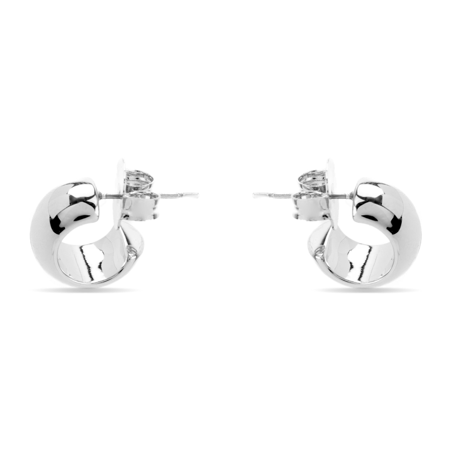 Pendientes de 12,5mm de diámetro acabado plata