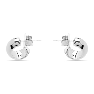 Pendientes de 12,5mm de diámetro acabado plata