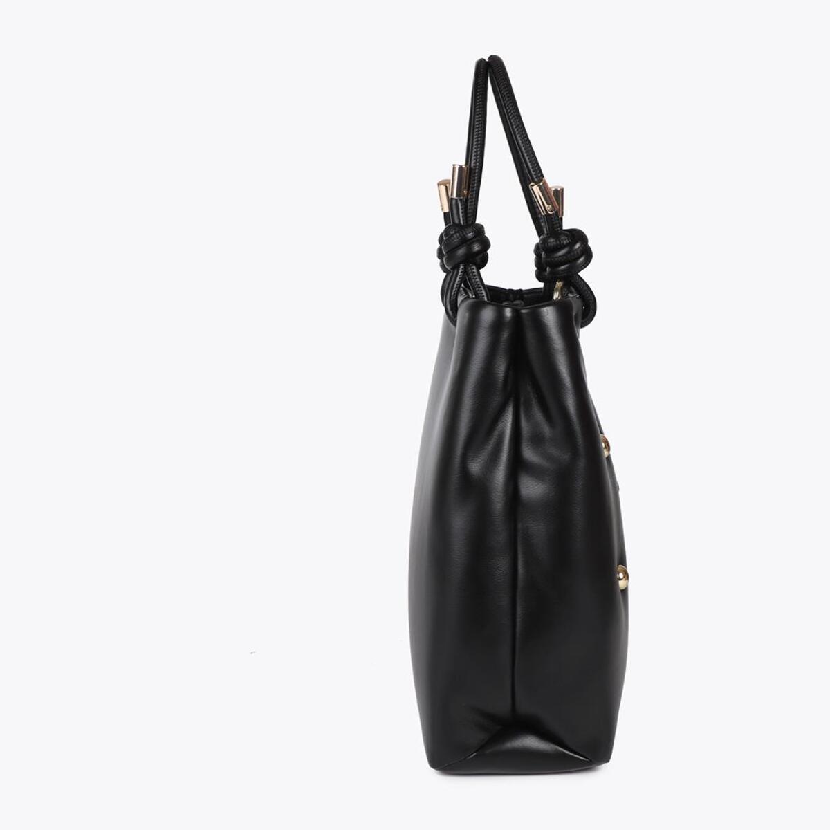 Borsa XL Imbottita Effetto Pelle con Borchie