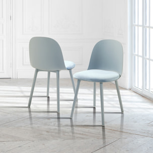 Tomasucci Lot de 4 Chaises JADE BLEU CLAIR